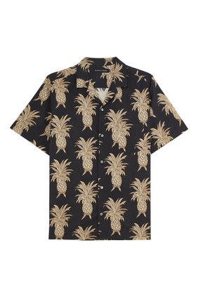 Cuban Pineapple Print Pajama Shirt